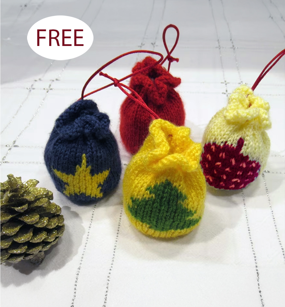 Free Christmas Gift Bags Knitting Pattern Gift Wrap