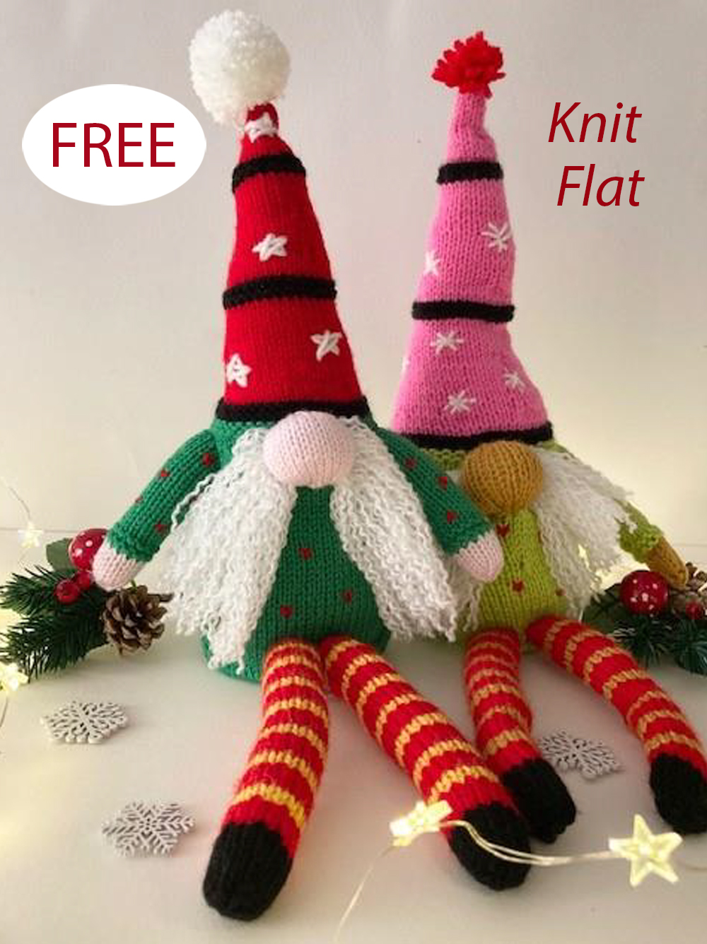 Free Christmas Gnomes Knitting Pattern Stash Buster