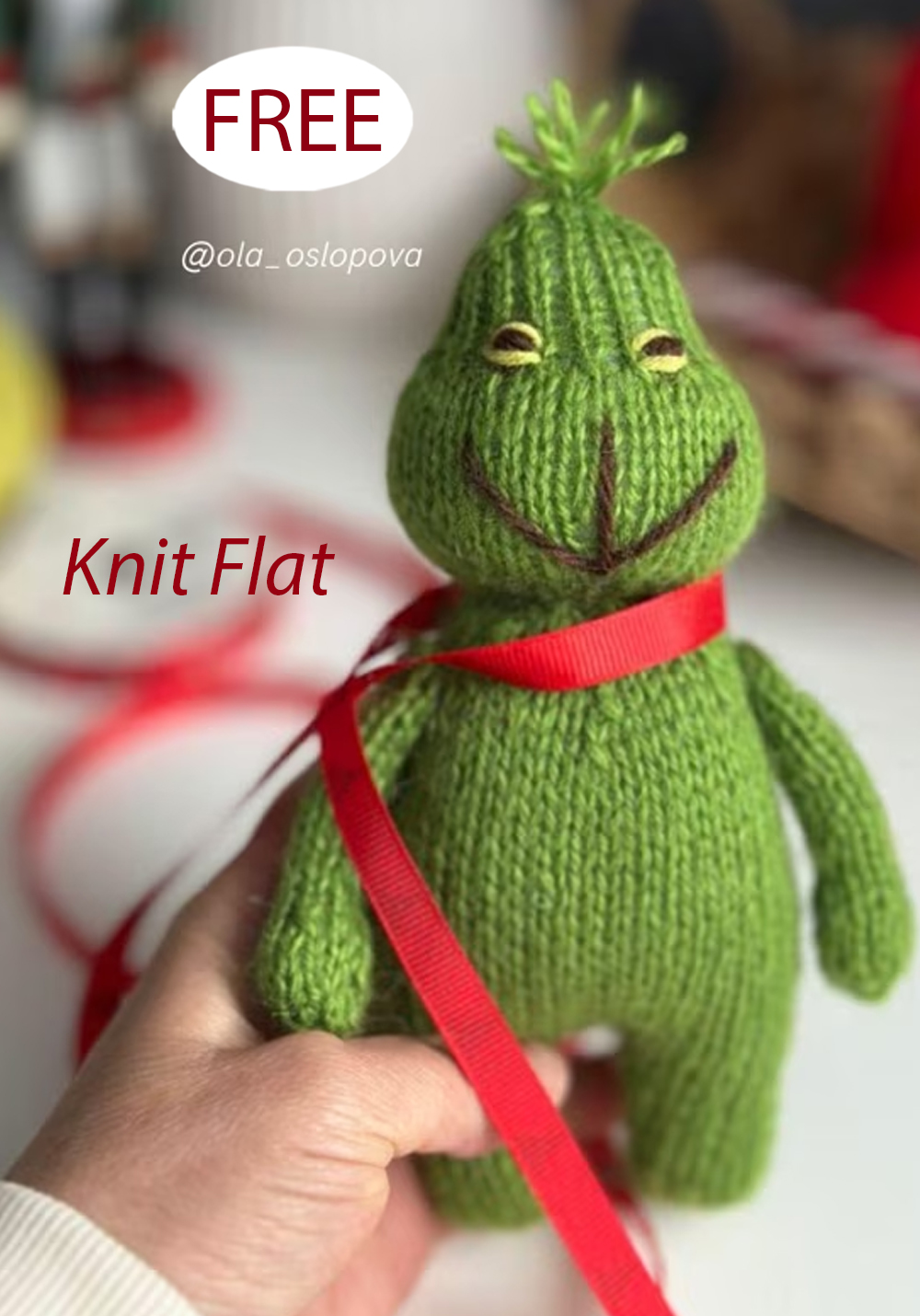 Knitting Pattern Christmas Grinch