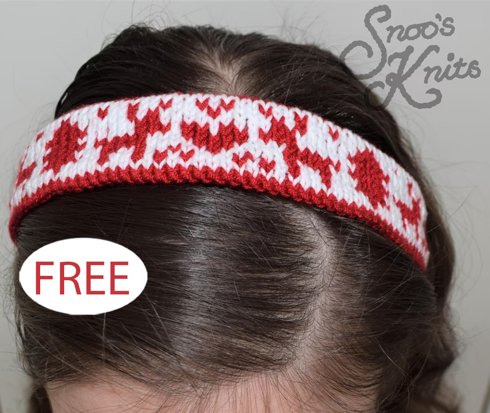 Christmas Nordic Hairband Knitting Pattern