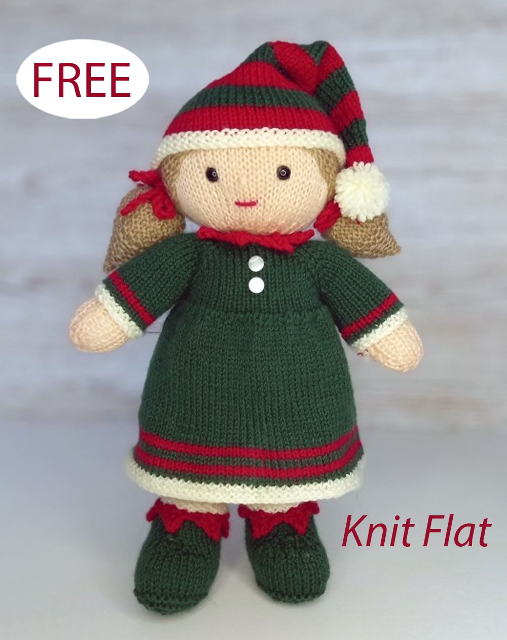 Christmas Doll Free Knitting Pattern