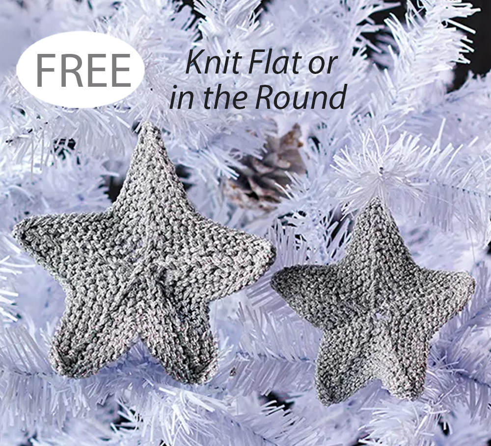 Free Knitting Pattern Star Ornaments