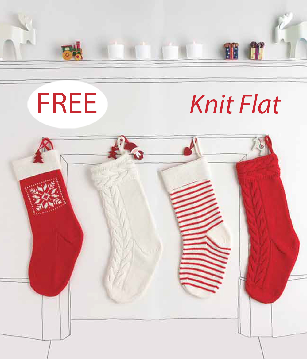 Free 3 Christmas Stockings Knitting Pattern