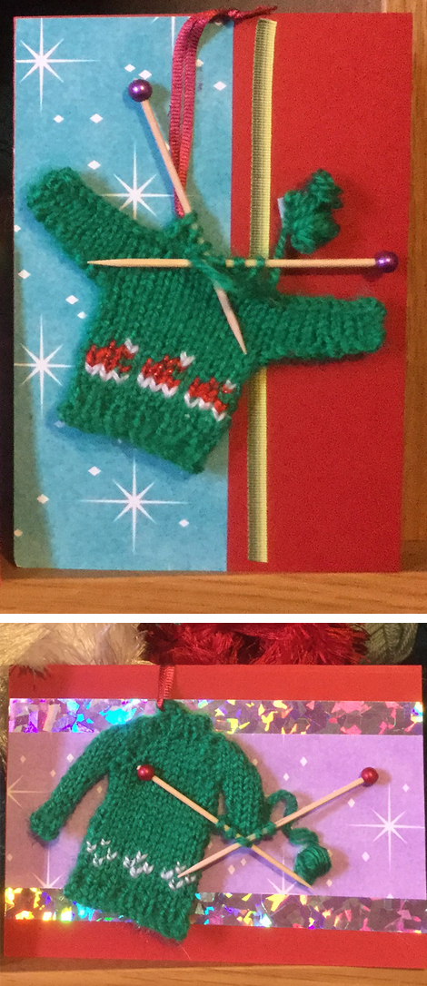 Sweater WiP Christmas Card