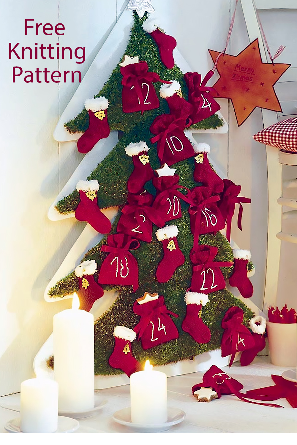 Free Knitting Pattern Christmas Tree Advent Calendar
