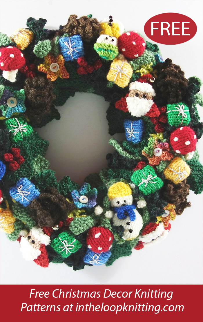 Free Christmas Wreath Knitting Pattern