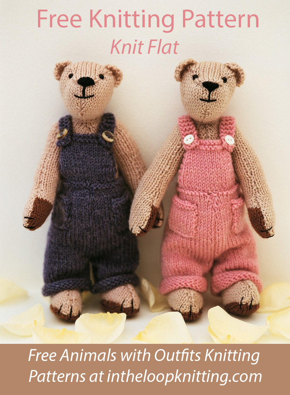 Christopher and Rosie Teddy Bear Knitting Pattern