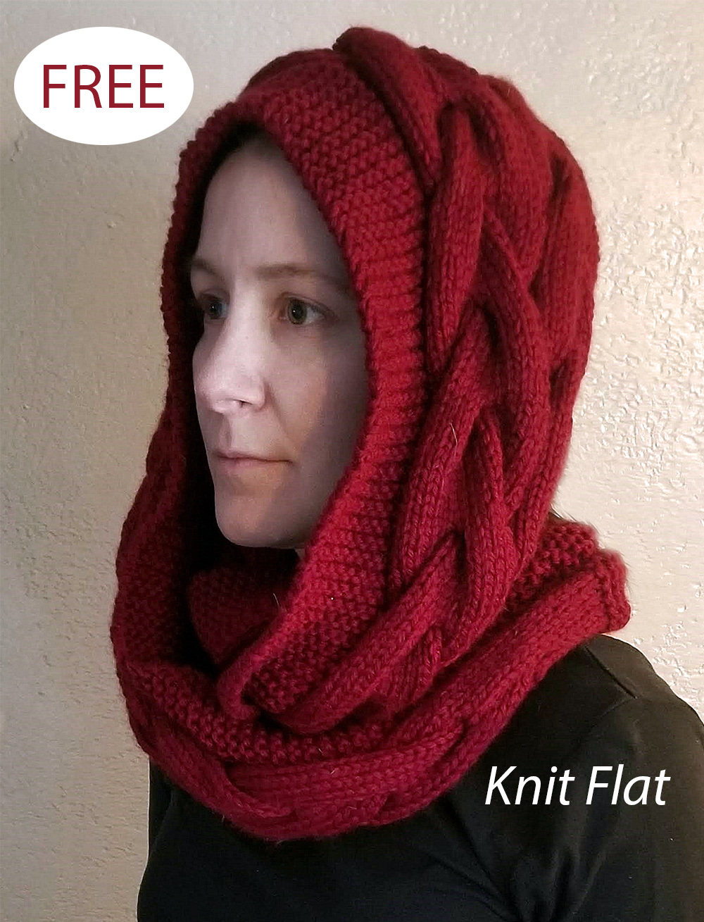 Free Women's Chunky Braided Cowl Knitting Pattern