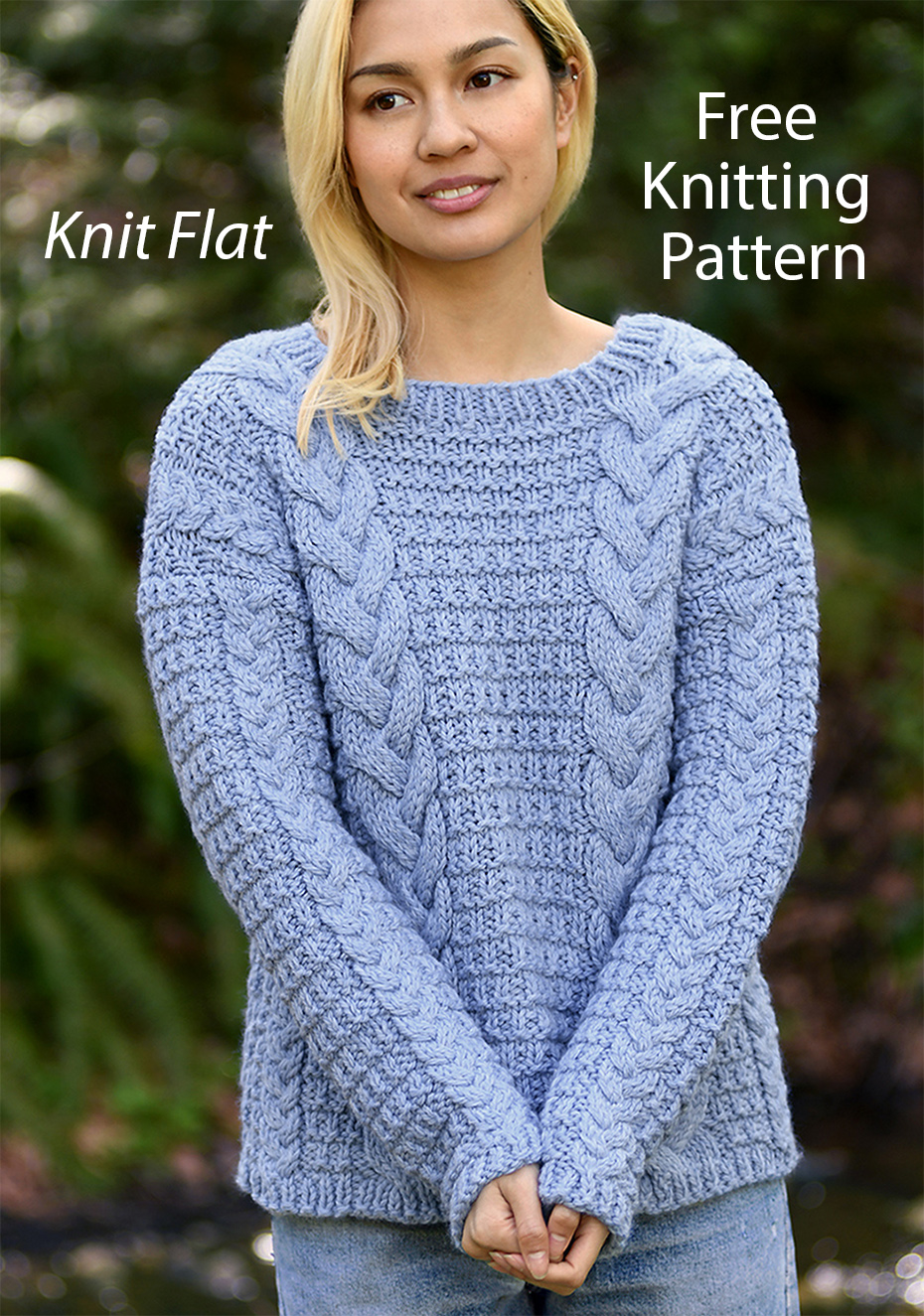 Free Knitting Pattern for Chunky Cabled Pullover