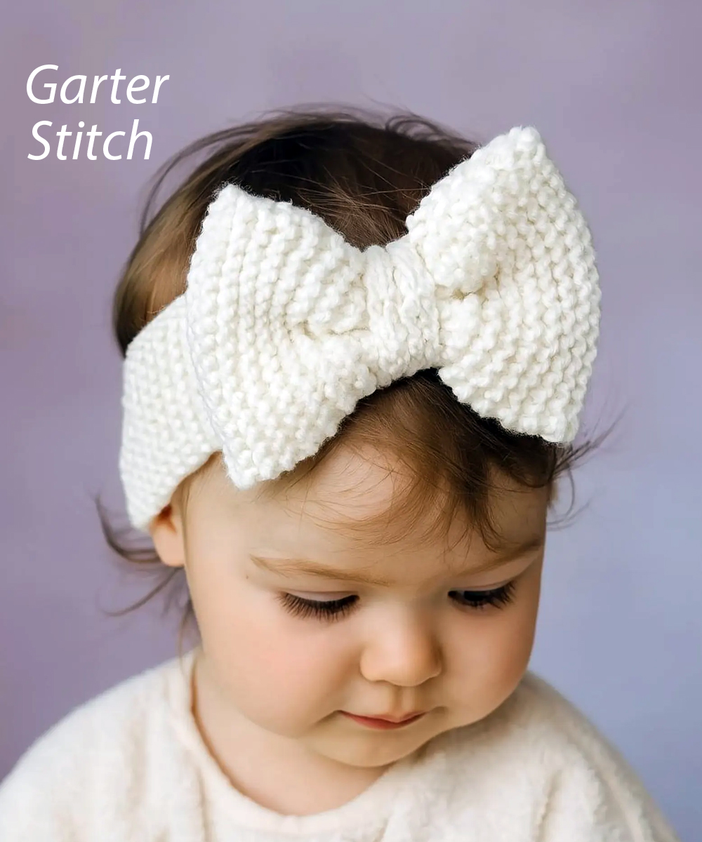 Baby Bow Headband Knitting Pattern