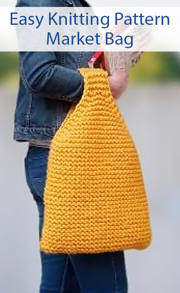 Knitting Pattern for Easy Market Bag