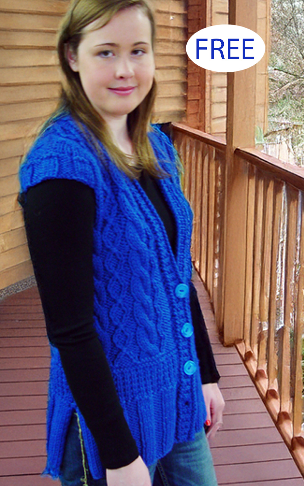 Free Womens Chunky Style Vest Knitting Pattern