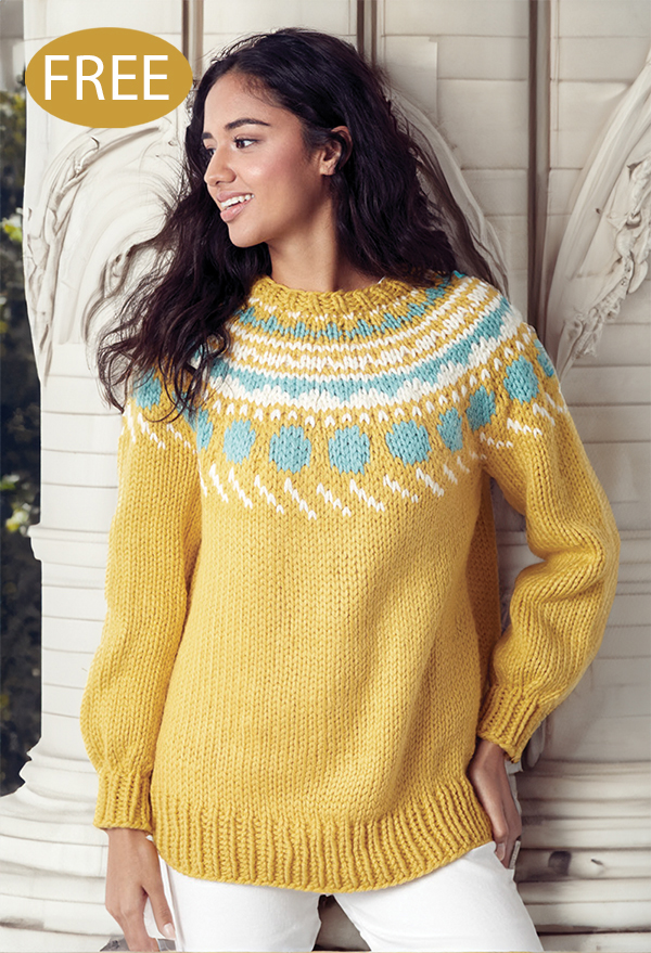 Free Circle Around Pullover Knitting Pattern