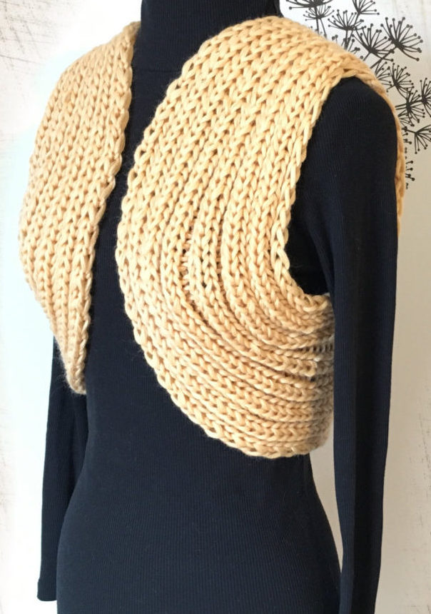 Knitting Pattern for Easy Circle Bolero