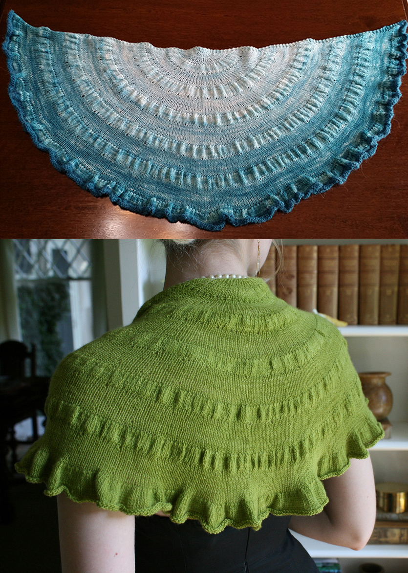 Free knitting pattern for Citron Shawl easy shawl