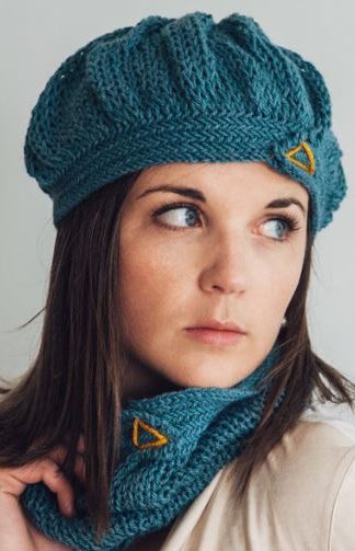 Knitting Pattern for City Mouse Beret and Cowl