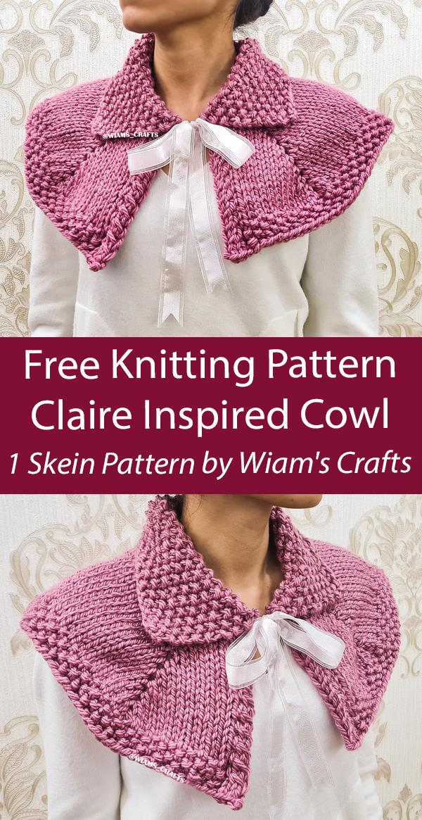 Claire Inspired Cowl Free Knitting Pattern