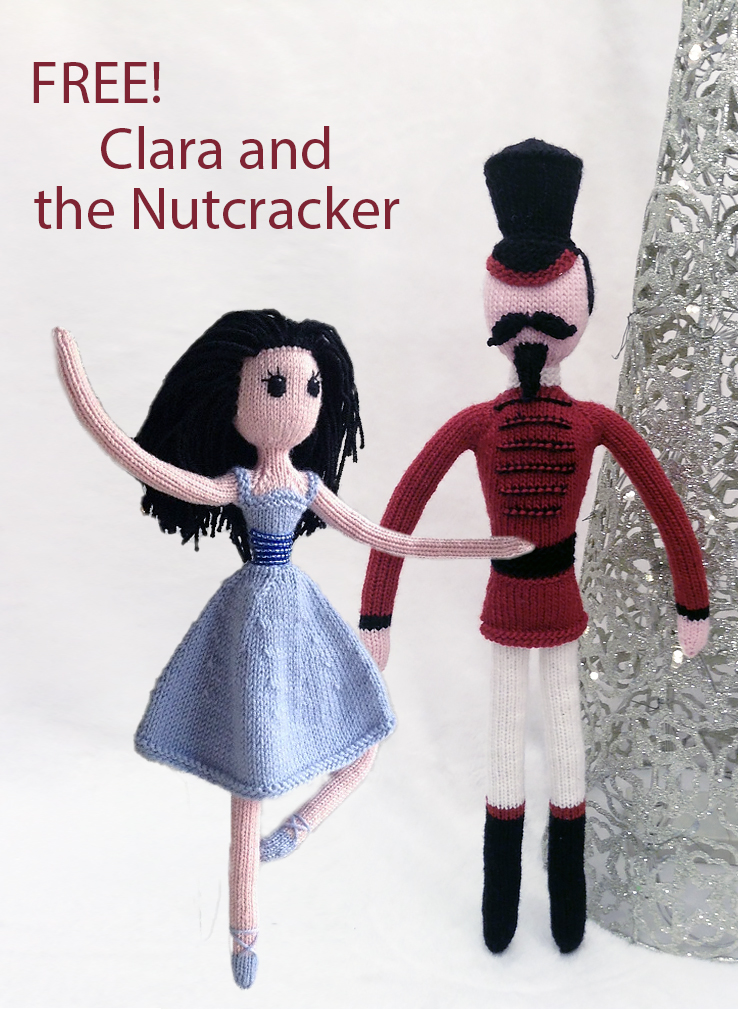 Free Christmas Knitting Pattern Clara and Nutcracker Toys