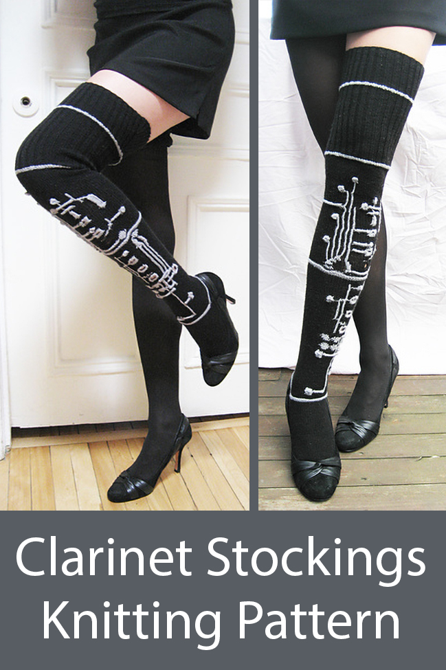 Knitting Pattern for Clarinet Stockings