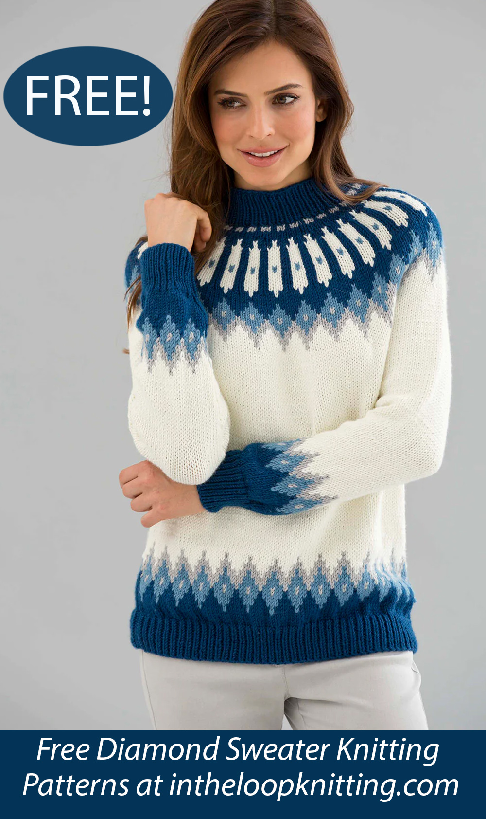 Free Women's Sweater Knitting Pattern Classic Nordic Pullover