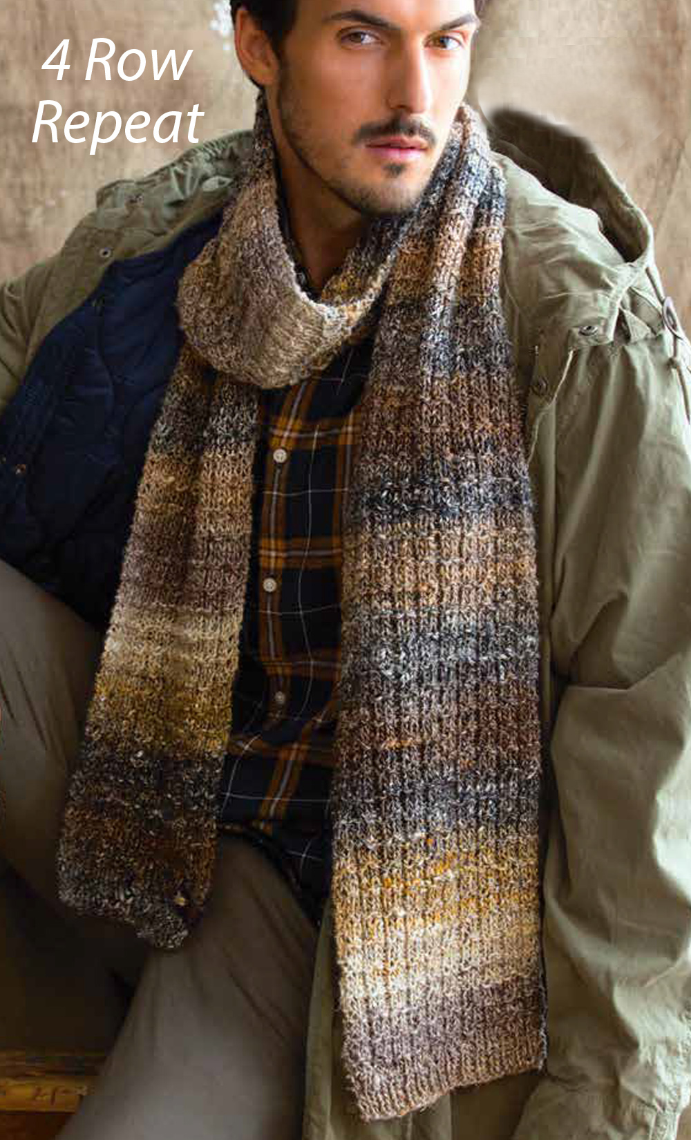 Classic Scarf Knitting Pattern 4 Row Repeat