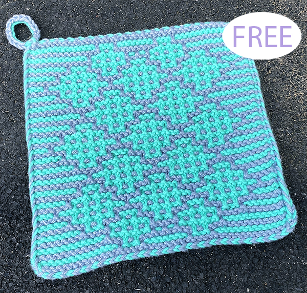 Free Clean Argyle Dishcloth Knitting Pattern 