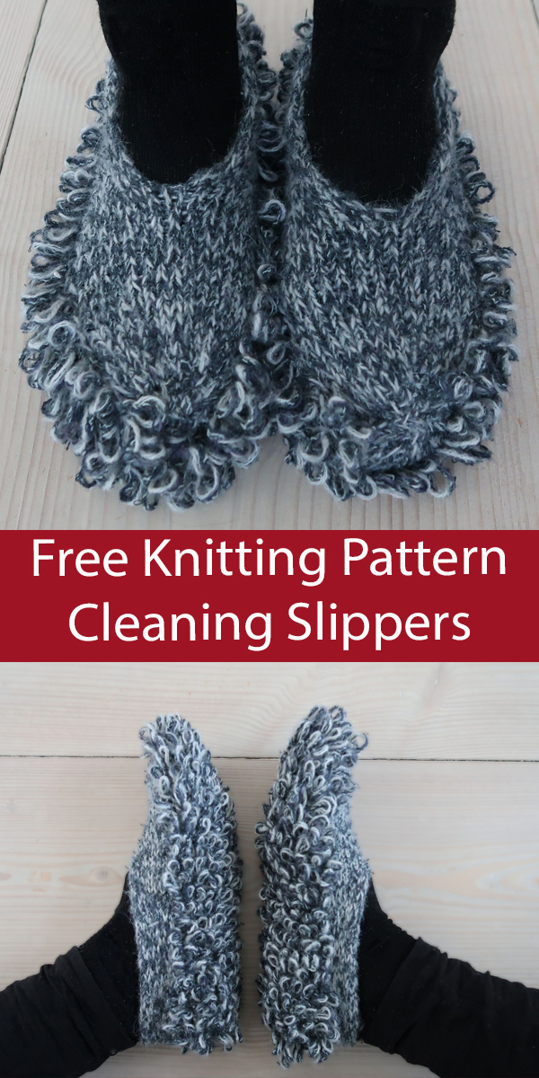 Cleaning Slippers Free Knitting Pattern