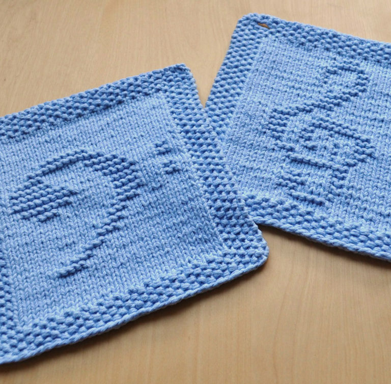 Free Knitting Patterns for Treble and Bass Clef Dish Cloths