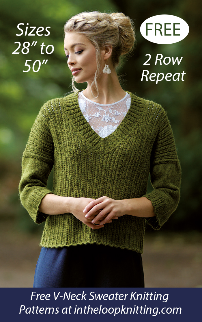 Free Clementine V-Neck Sweater Knitting Pattern