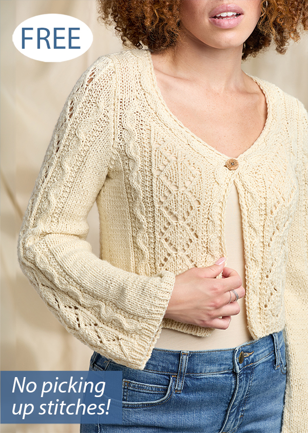 Free Womens Sweater Knitting Pattern Imola Cardigan