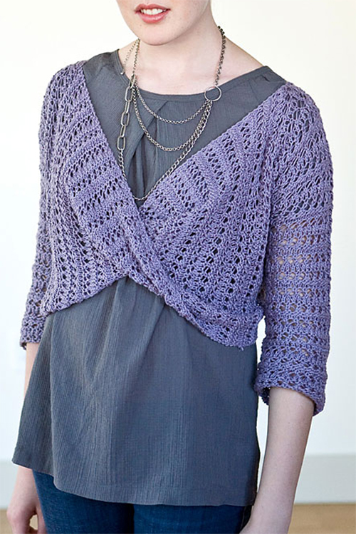 Free Knitting Pattern for Cloud Bolero