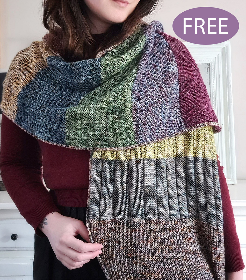 Free Cloudwall Shawl Knitting Pattern for Stashbusting