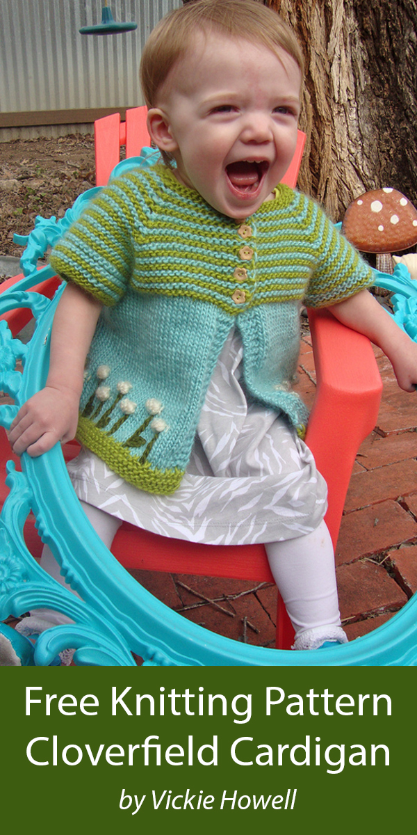 Free Cloverfield Baby and Toddler Cardigan Knitting Pattern