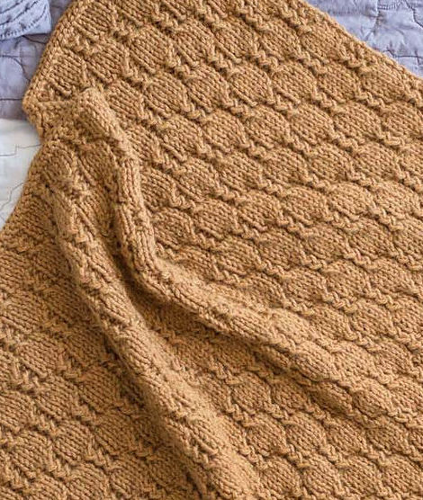 Knitting Pattern for Cobblestone Throw