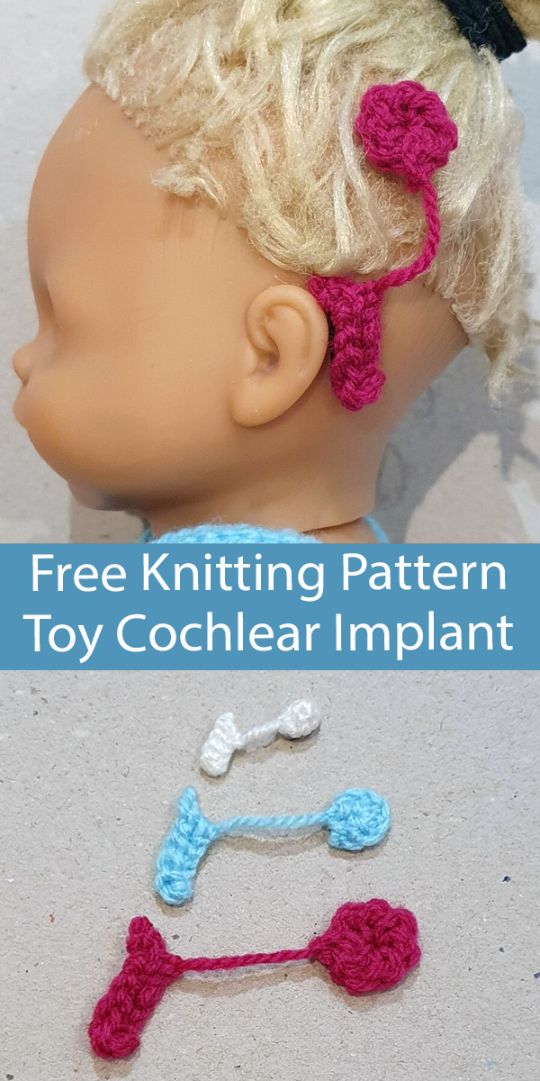 Free Knitting Pattern Cochlear Implant for Toys 