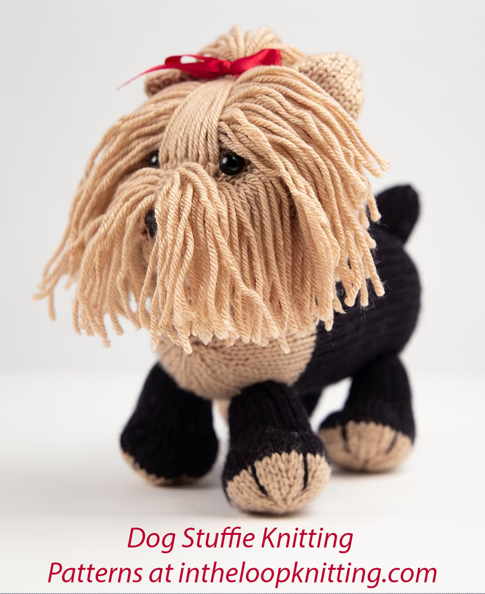 Coco the Yorkshire Terrier Knitting Pattern Toy Knit Flat