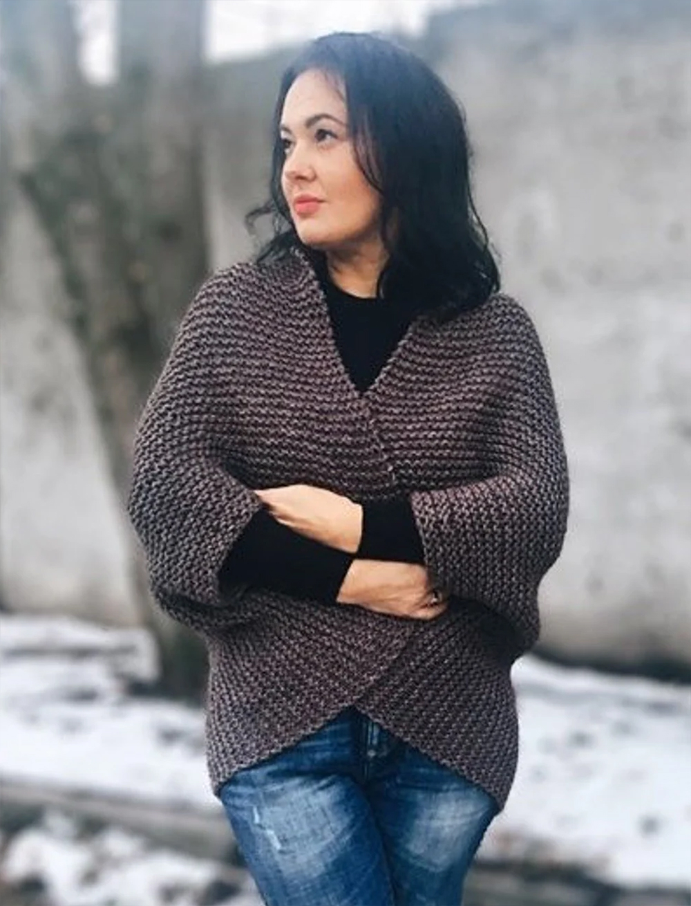 Knitting pattern for Cocoon Cardigan Shrug