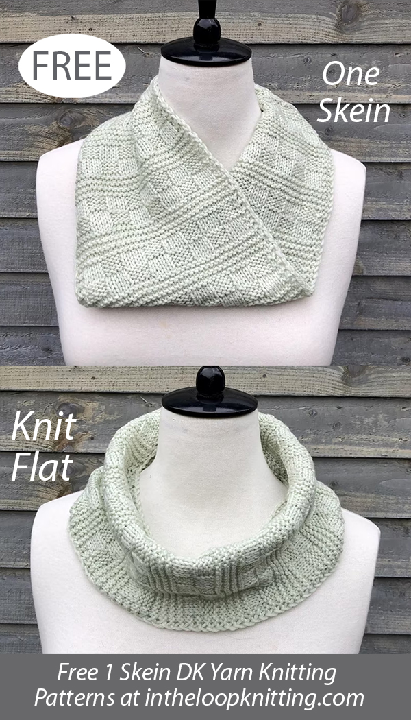 Free One Skein Coffee Shop Cowl Knitting Pattern