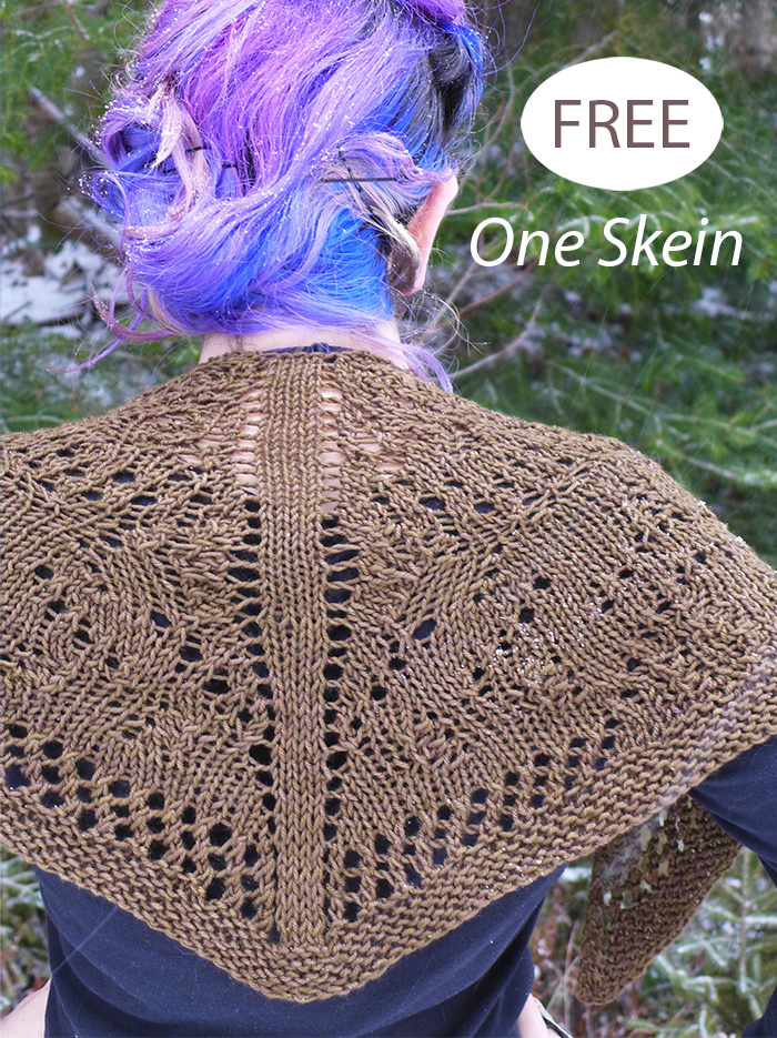 Free One Skein Cold Pine Shawl Knitting Pattern