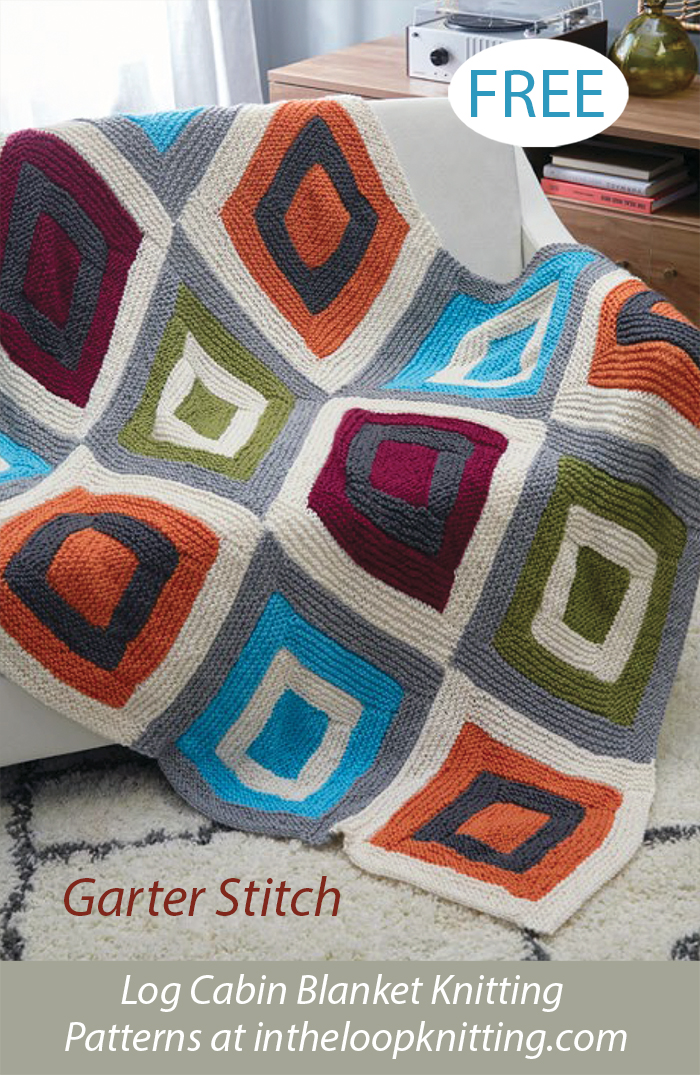 Free Knitting Pattern Color Blocks Knit Throw