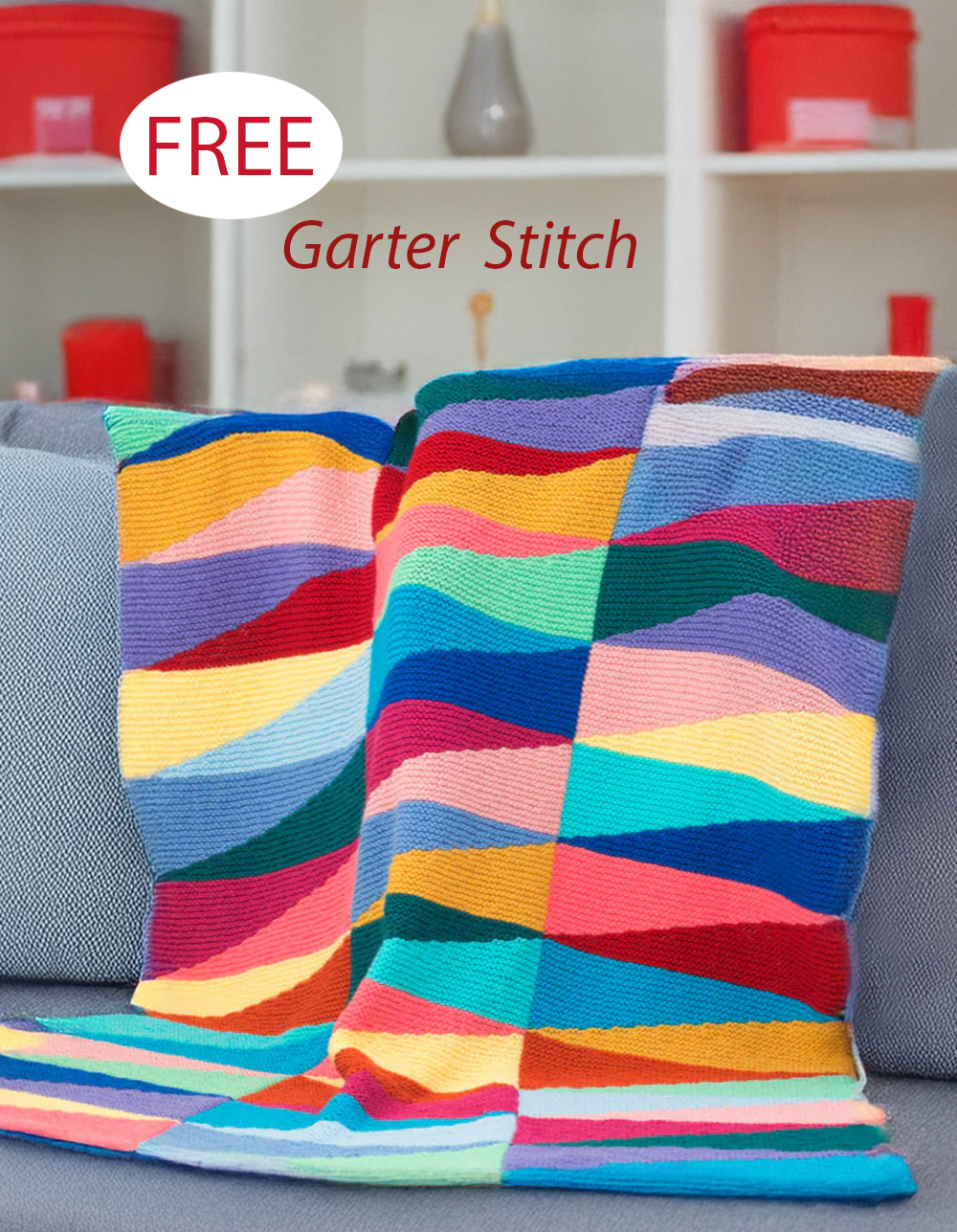 Free Knitting Pattern for Color Pennant Afghan