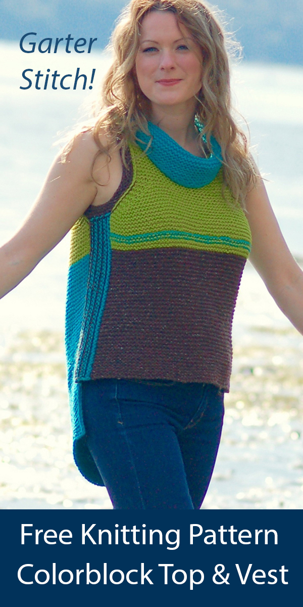 Free Colorblock Top and Vest Knitting Pattern
