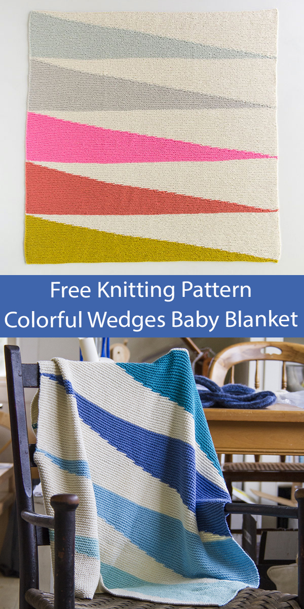 Free Blanket Knitting Pattern Colorful Wedges Baby Blanket