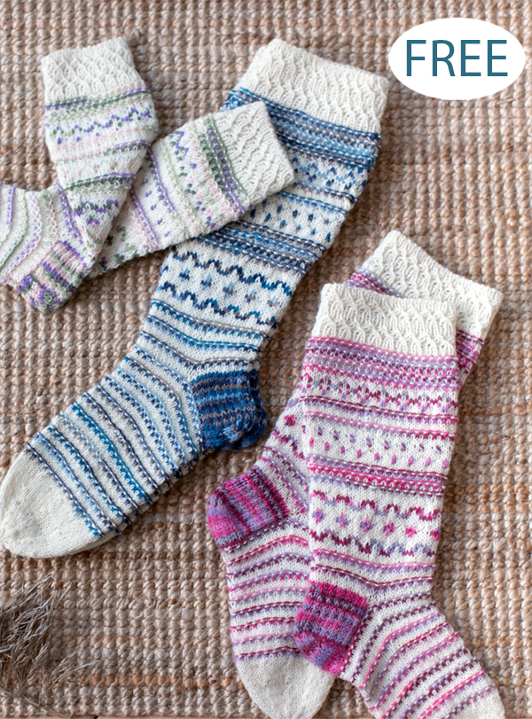 Free Colourwork Socks Knitting Pattern