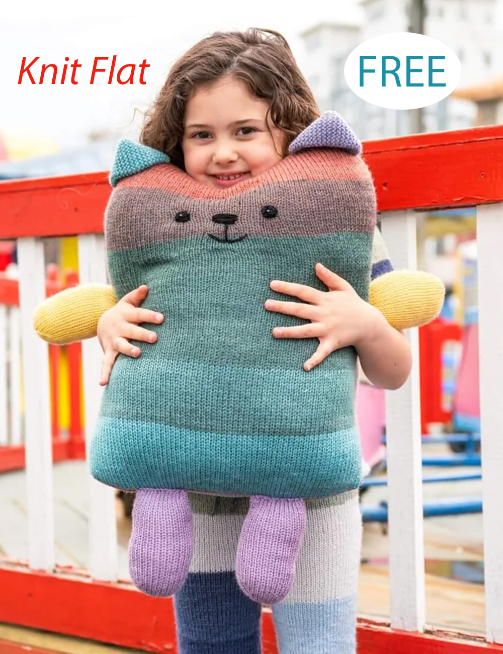Free Comfort Bear Pillow Knitting Pattern