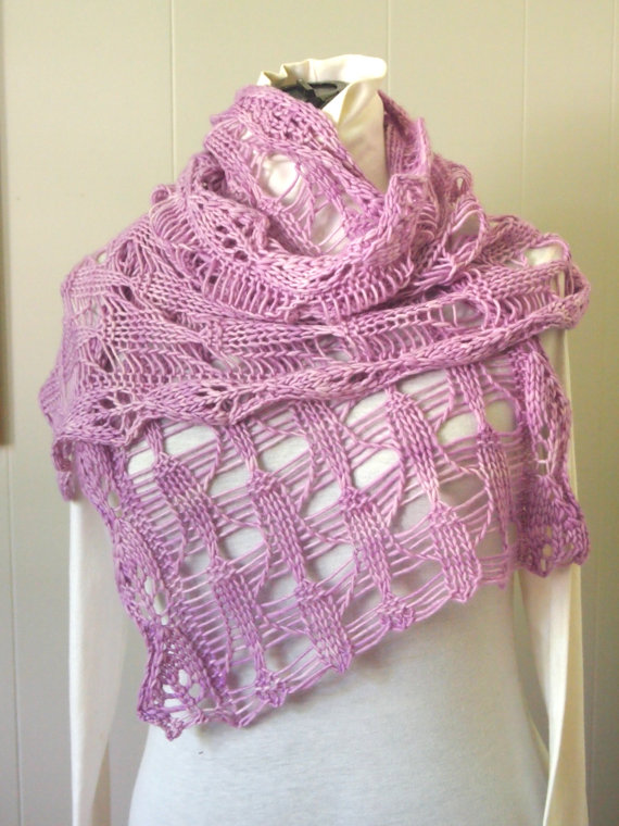 Knitting pattern for Coneflower Scarf