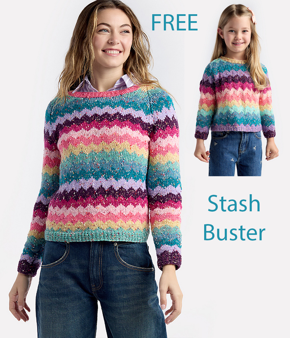 Confetti Sweater Knitting Pattern Set