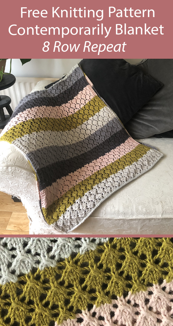 Free Blanket Knitting Pattern Contemporarily Throw