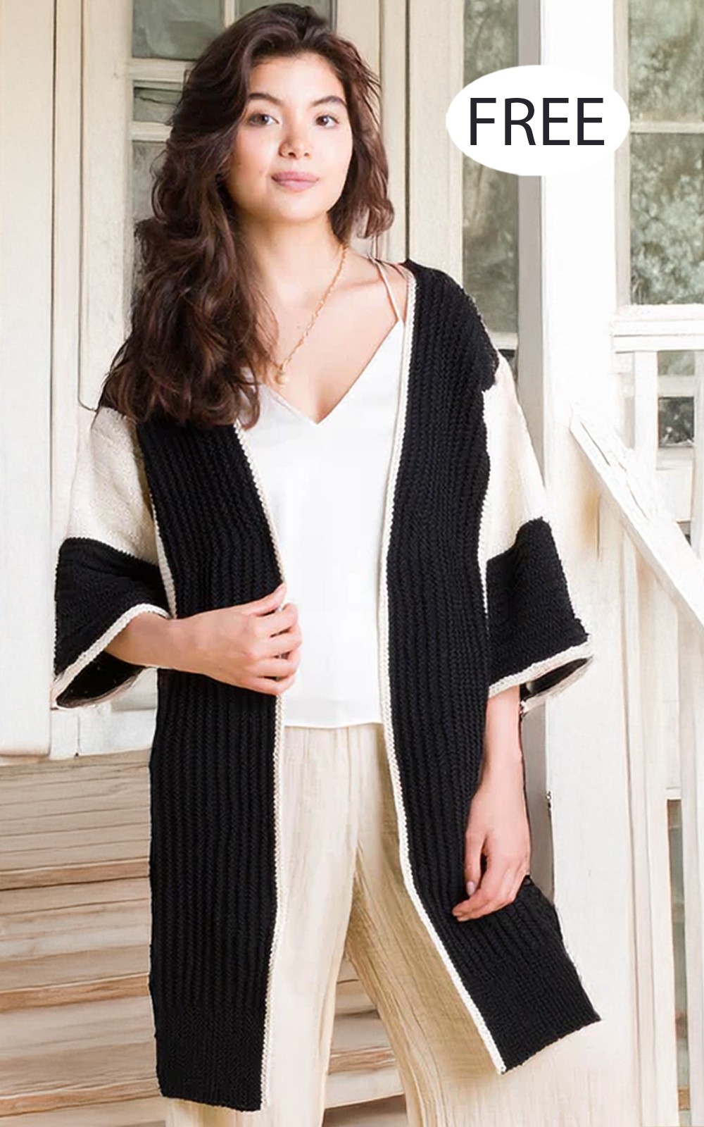 Free Cardigan Knitting Pattern Contrast Cardiganardigan