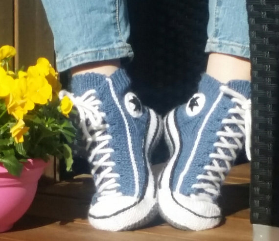 how to knit converse socks